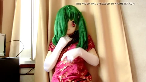 my kigurumi dressd in cheongsam