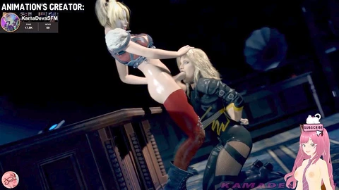 波霸金发女郎, 双性人成人动漫